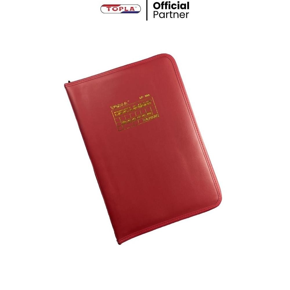 

GV23 New TOPLA Document Keeper File DK-888 Zipper Kulit F4 - Folder Map 20/40/60 Leather Resleting Sale Termurah