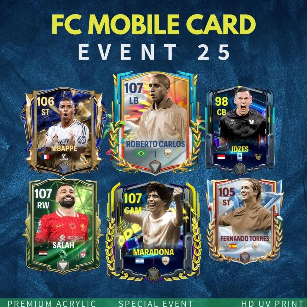 redi FC Mobile Gantungan Kunci Akrilik Premium | Kartu FC Mobile Tema Event | FCM Card Football Keyc