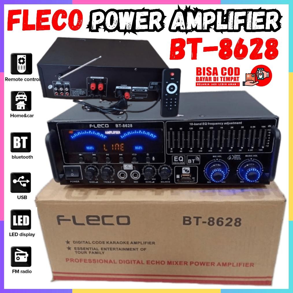 ready  Amplifier Sunbuck Bluetooth Audio FLECO BT-8678/6238A - Amplifier FLECO BT8628/6238A 2 Input 