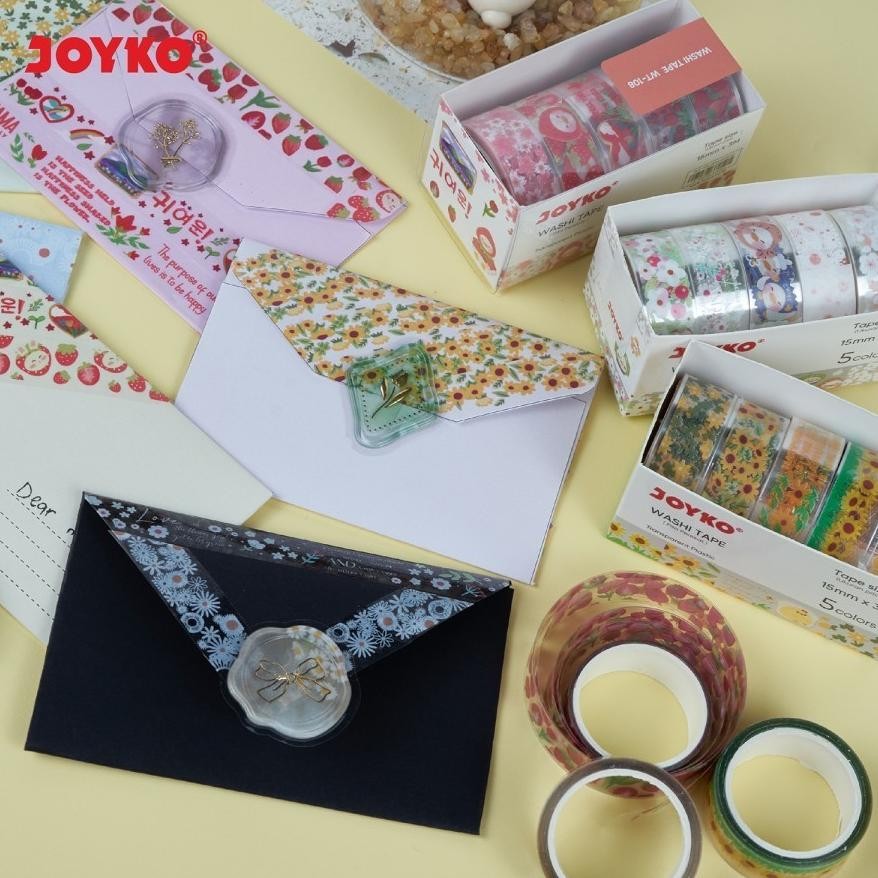 

GTU-712 fx-23 Joyko Washi Tape WT-107~109 Pita Perekat Selotip Kertas Berwarna Lucu Viral Viral