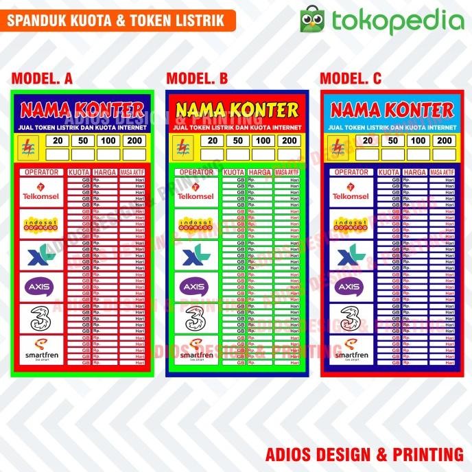 ready  SPANDUK - BANNER - KUOTA - PULSA BARU murah