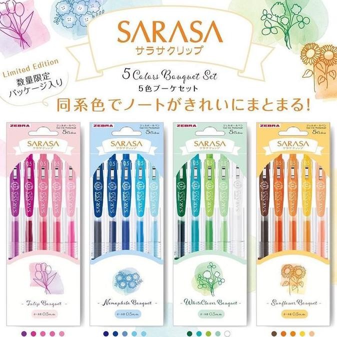 

Zebra Sarasa Clip 0.5 mm Gel Pen Limited Bouquet Series Set of 5 Color