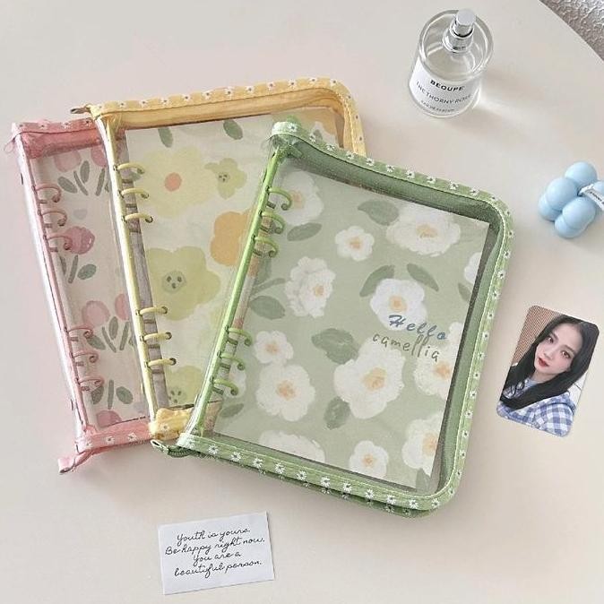 

new !!! A5 Cover Binder Resleting Deluxe Liss Flower Theme 6 Ring murah