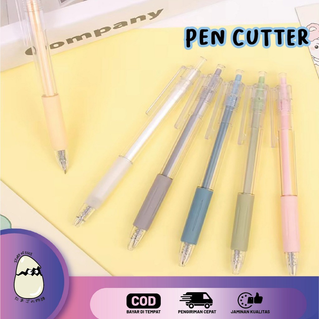 

Pen Cutter l Pisau Ukir Cutter Aesthetic Pastel Cutter Pen Sharp Cutter Pisau Journaling minimalis