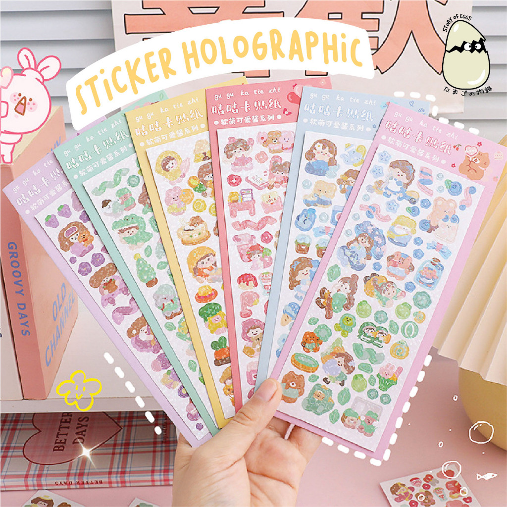 

Sticker Aesthetic and Cute isi 2 pcs l Decorating sticker l Korean Japan Sticker l School Sticker l Bujo Sticker l Diary Sticker