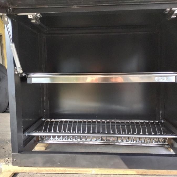 LEMARI GANTUNG ALUMINIUM RAK PIRING KITCHEN SET ANTI KARAT  T60 X P70 X L407