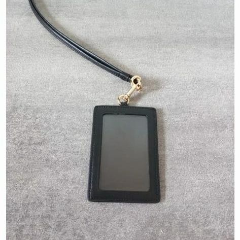 

new !!! Coach ID card Lanyard holder Flower Rose print Original - Black pb murah