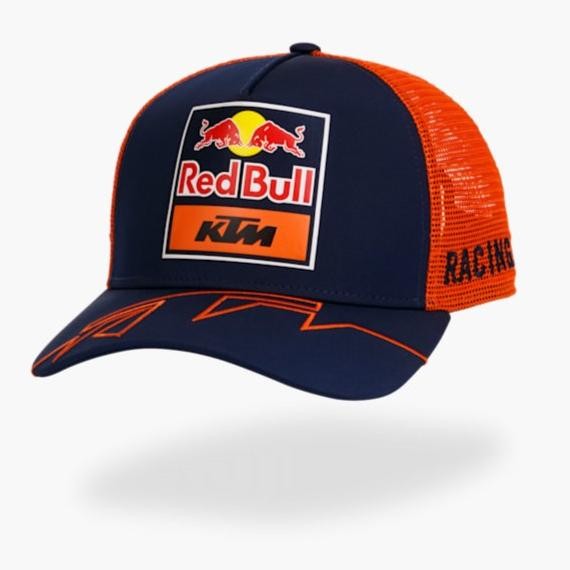 Red Bull KTM MotoGP 2023 Team Trucker Cap New Era. Topi Unisex