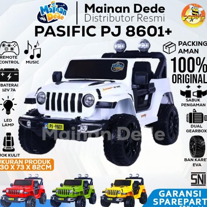 Murah Mainan Mobil Aki Anak Jeep Rubicon Pasific Pj8601 Pj 8601 Non COD