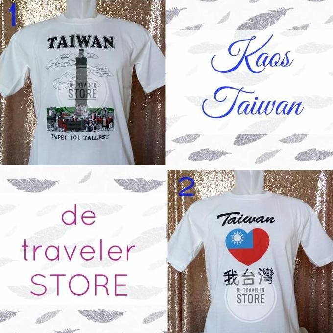 new  Kaos Souvenir Negara Baju Oleh-Oleh Taiwan murah