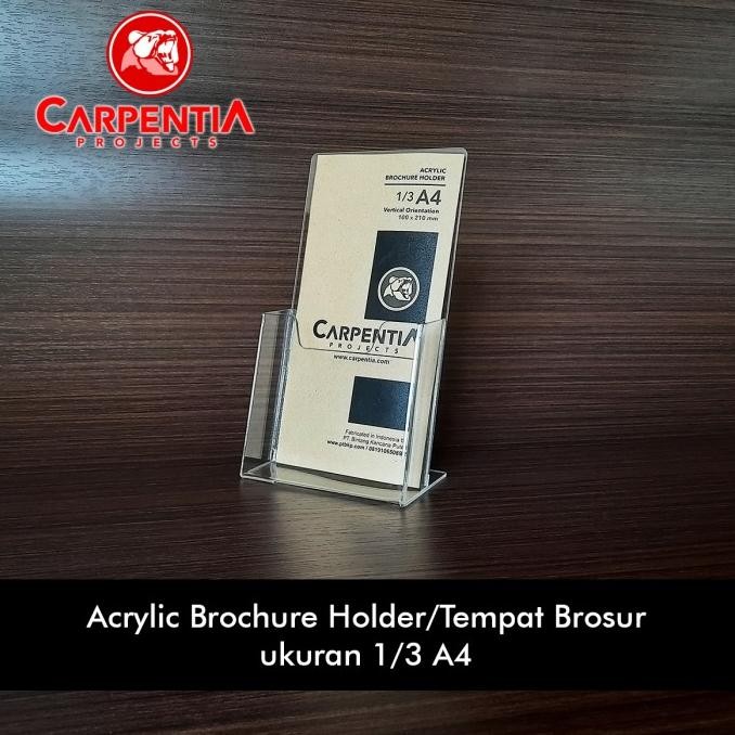 

new !!! Brochure Holder Acrylic/Tempat Brosur Akrilik - 1/3 A4 - Tipe A Bening murah