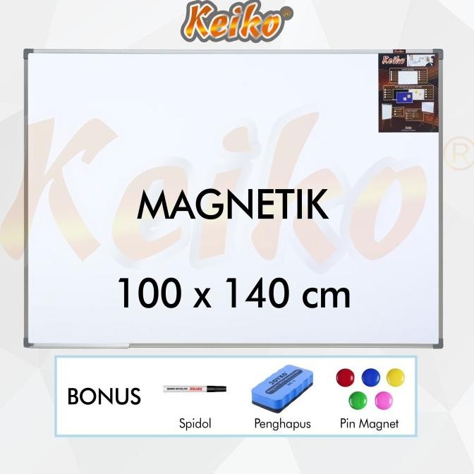 

BEBAS ONGKIR - Papan Tulis Whiteboard Gantung Magnet Single Face Keiko 100 x 140 cm