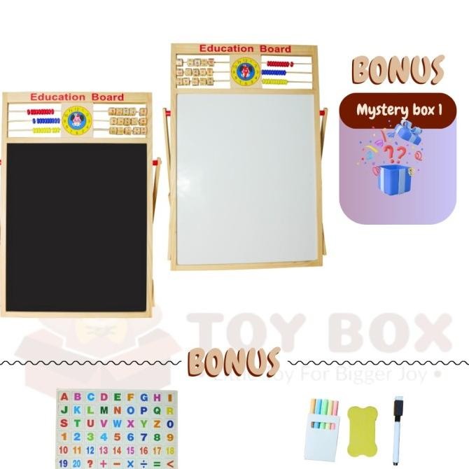

TERMURAH - [SIZE JUMBO] EDUCATION BOARD 2 IN 1- PAPAN TULIS EDUKASIANAK MAGNETIC