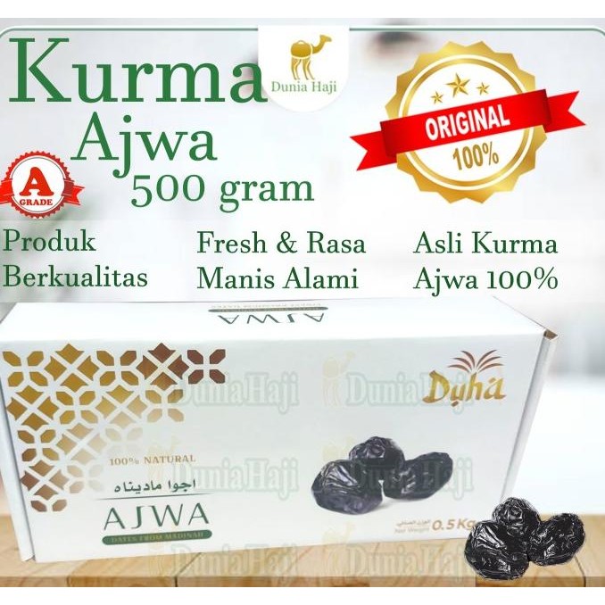 

Dunia Haji - Kurma Ajwa (Kurma Nabi Asli Madinah) 500Gr