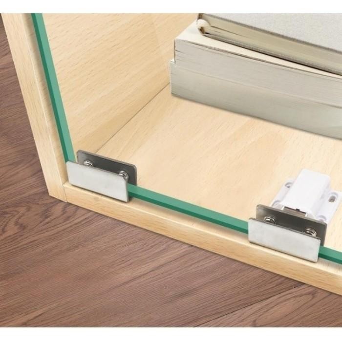 2Pcs Engsel Kaca Stainless Steel Engsel Pintu Lemari Kaca Keramik Engsel Pivot Engsel Pivot Jepit Pi