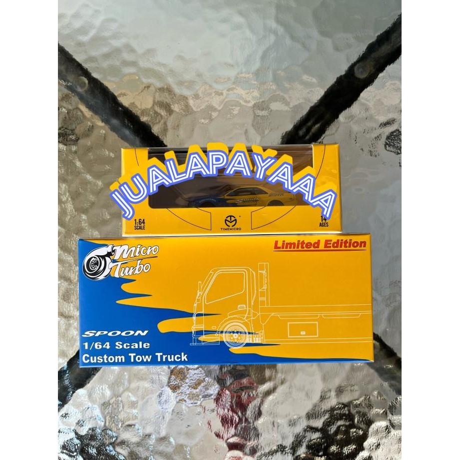 Produk Baru TIME MICRO R34 SPOON MICRO TURBO SPOON TOWING DIECAST SET SPOON