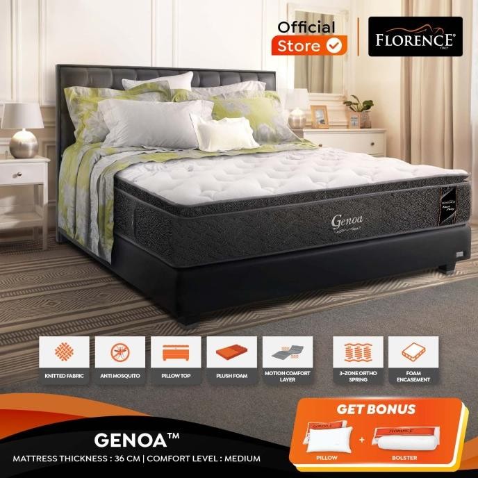 Terlaris Florence Kasur Spring Bed Genoa (Mattress Only)