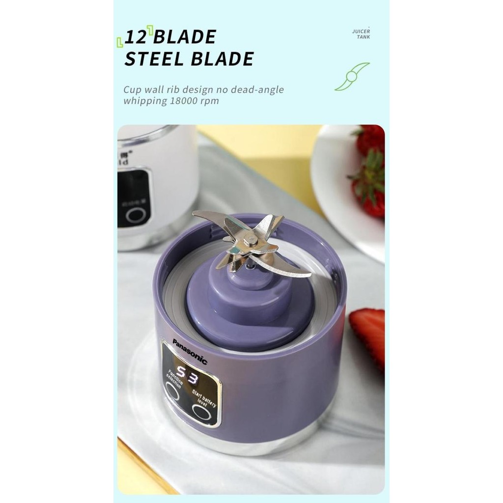 panasonic 12 blade nirkabel portabel listrik blender buah blender buah shaker shaker cup botle mixer