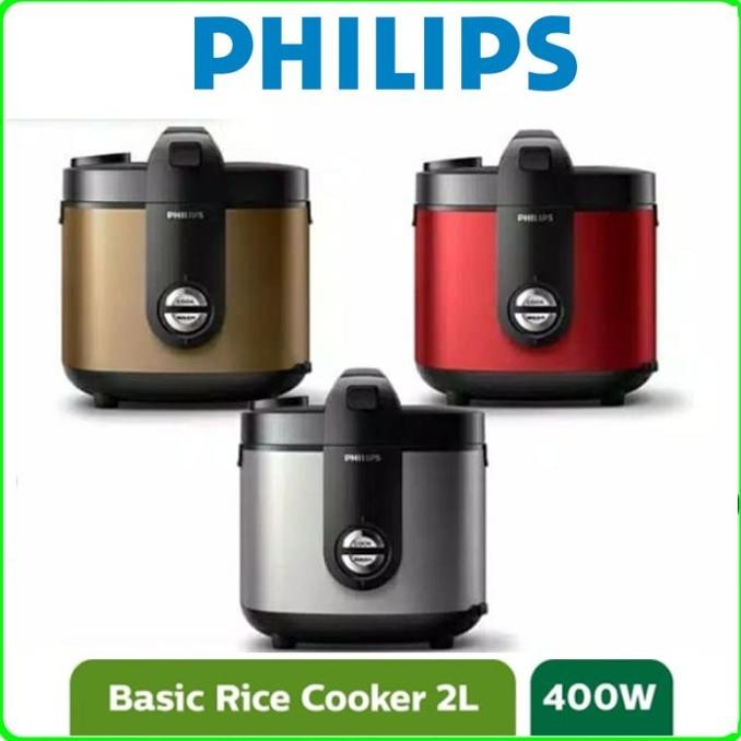 philips hd3128/33 rice cooker 3in1 kapasitas 2 liter - silver