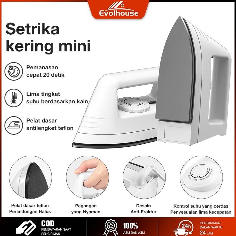 Terlaris Ready StockSetrikaan Portabel Iron Setrika Lipat Traveling Setrika Listrik Mini Iron Foldab