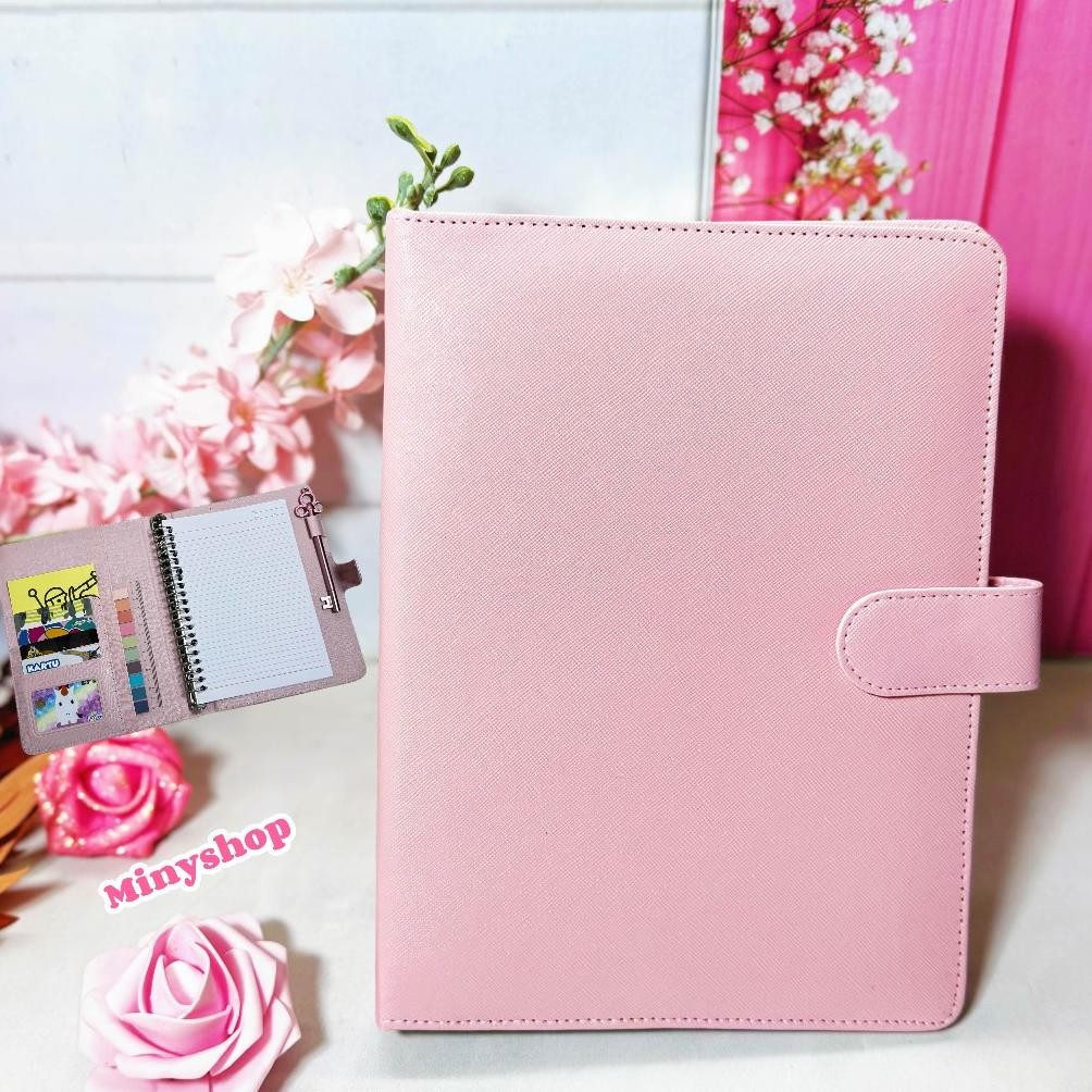

&%&(& Binder Polos Exclusive A5 20 Ring Ada 12 Warna Pilihan Agenda Kuliah Kulit gd-8