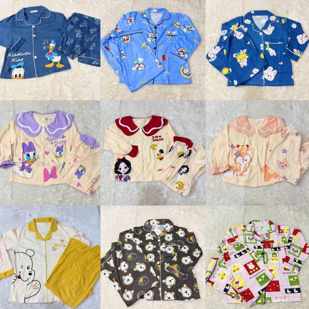 Qig-1722 Paket Usaha Grosir Piyama Pp Anak Katun - 20Pcs Piyama Baru Terlaris