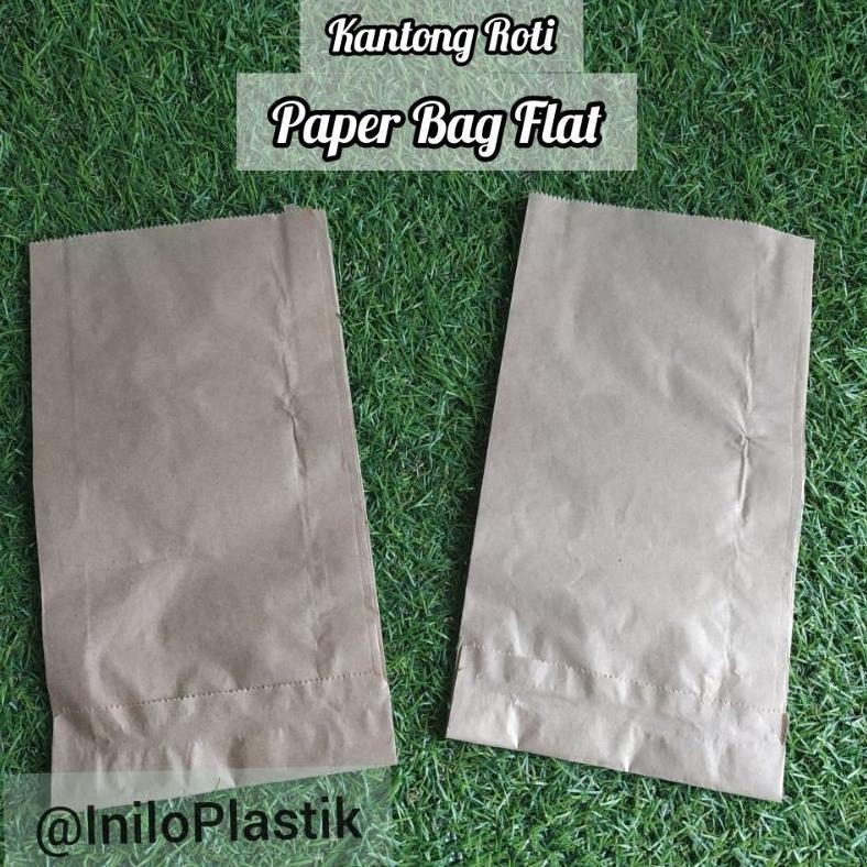 

Gtu-712 @100Pcs Paper Bag Flat Kantong Kertas Coklat Dp Hemat
