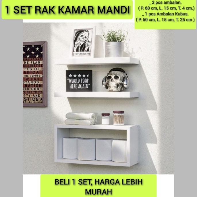 Terlaris RAK DECORASI KAMAR MANDI, RAK AMBALAN DINDING, RAK KAMAR MANDI SALE