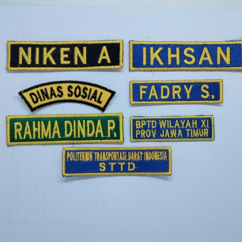 Ed-7 Bordir Nama Biasa / Bordir Logo Nama Biasa / Logo Bordir Nama Biasa / Logo Nama Biasa / Custom 