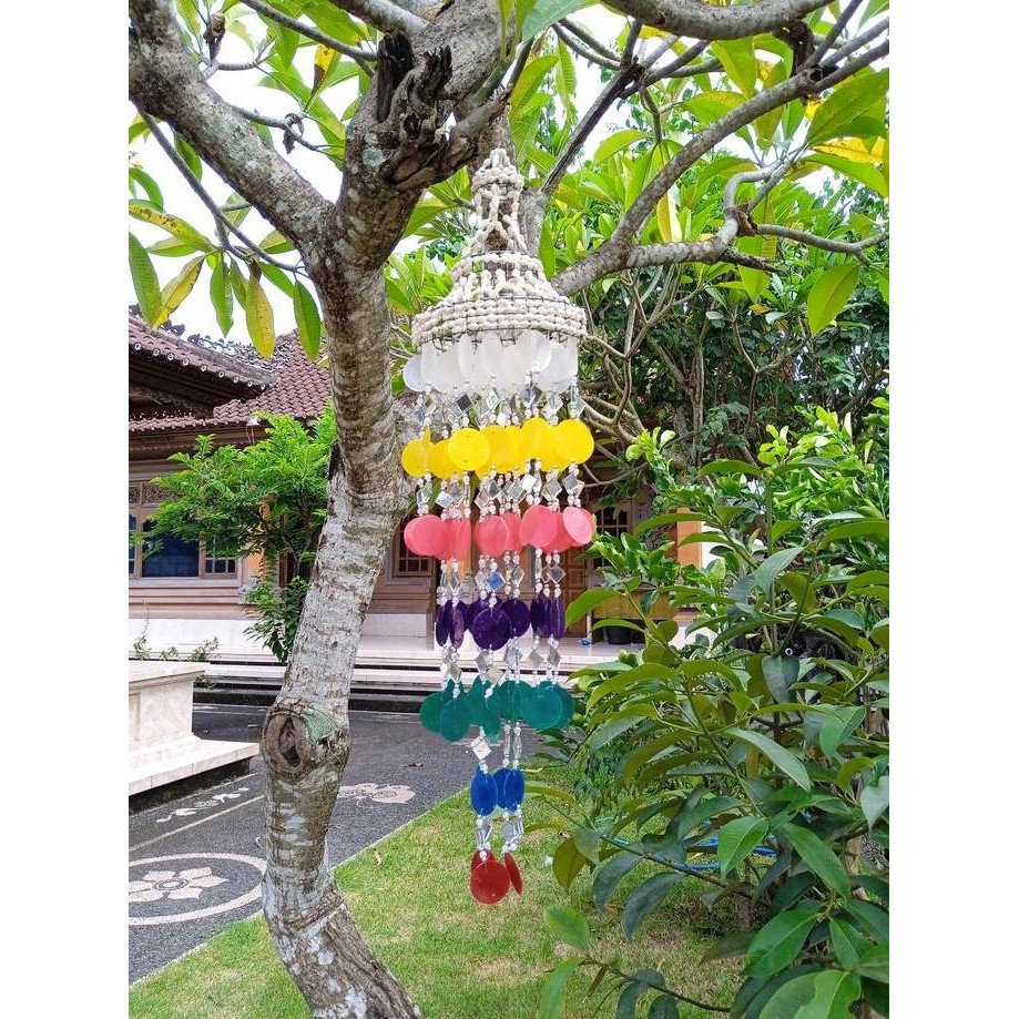 *****] Lonceng Kerang Simping Lonceng Angin Wind Chimes Unik Elegant Dekorasi Souvenir Khas Bali