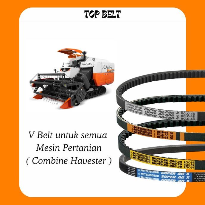 Mitsuboshi V-Belt Lb-104 (Agx) Kubota Dc-35 & Dc-60 & Dc-70 / Iseki New Stok