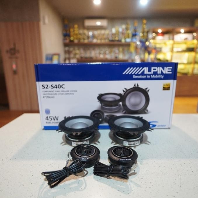 Bisa Grab Speaker Alpine S2-S40C 2 Way Split Component 4 Inch Dealer Resmi Ori
