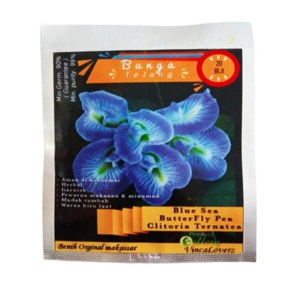 

Terlaris Benih Bibit Bunga Telang Tumpuk Blue Sea 20 Biji Tanaman Hias Herbal