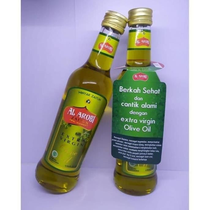 

Baru Minyak Zaitun Extra Virgin Olive Oil Al Arobi 285 ml bisa di minum