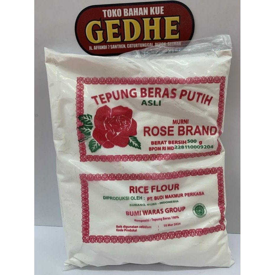 

Terlaris Tepung Beras Putih Rose Brand 500 Gram