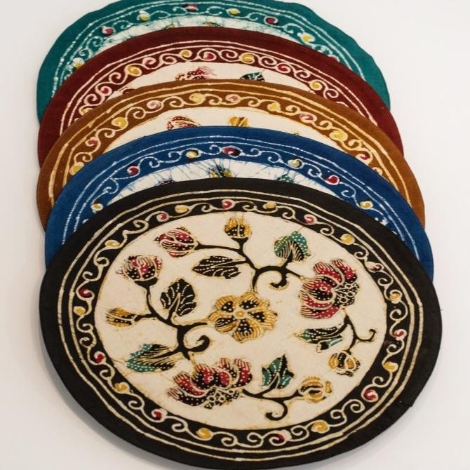 Taplak Meja Bundar Batik Tulis Kecil Ukuran Diameter 35 CM dan 45 CM GM