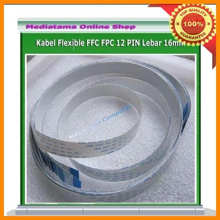 [MCS] KABEL FLEXIBLE FFC FPC 12 PIN LEBAR 16MM PANJANG 80CM BOLAK-BALIK