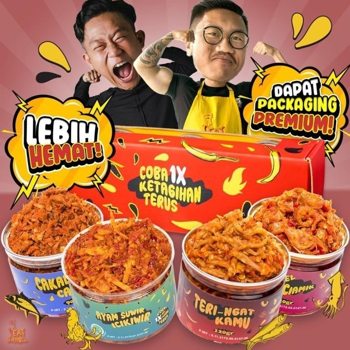 

Sambal Eat Sambal Paket Isi 4 ( Cumi, Cakalang,Teri,dan Ayam Suwir )