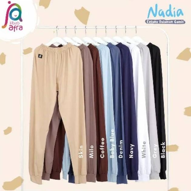 Celana Dalaman Gamis Wanita Celamis Jumbo Bahan Kaos Adem Tebal Nadia