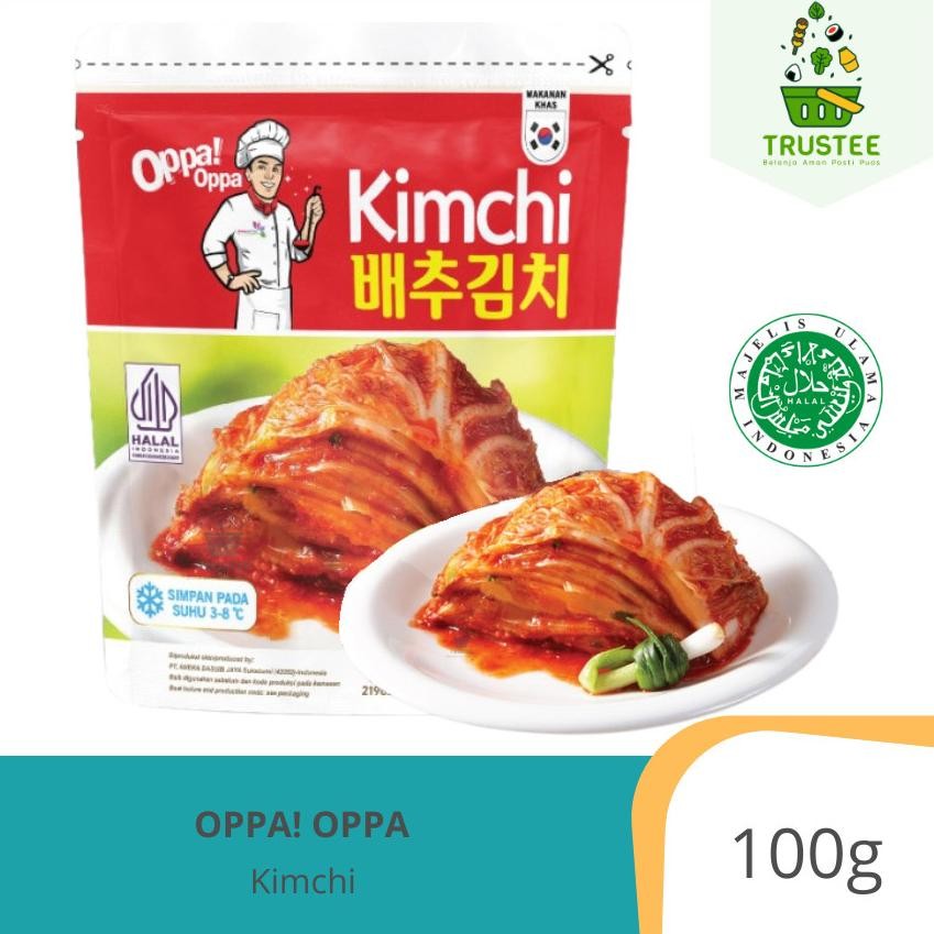 

df-8 SD83 Oppa! Oppa KIMCHI Sawi Fresh Halal / Kimchee Makanan Korea 100gr Sale Hemat