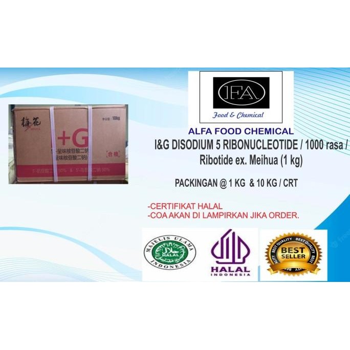 

Terbaru I&G DISODIUM 5 RIBONUCLEOTIDE / 1000 rasa / Ribotide ex. Meihua (1 kg)