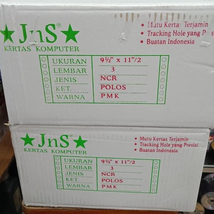

BEBAS ONGKIR - Kertas continuous form Jns 3 ply bagi 2