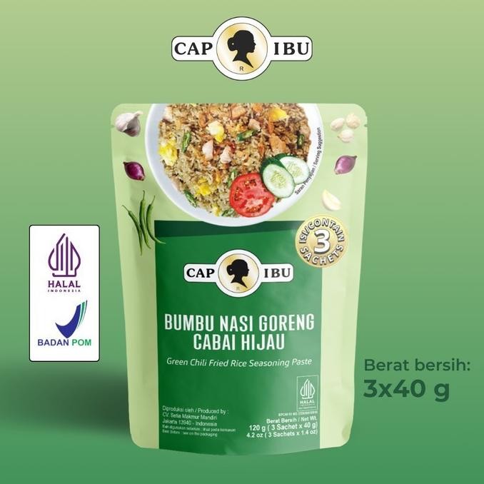 

CAP IBU Bumbu Nasi Goreng Cabai Hijau Pouch - Bumbu Masak Instan