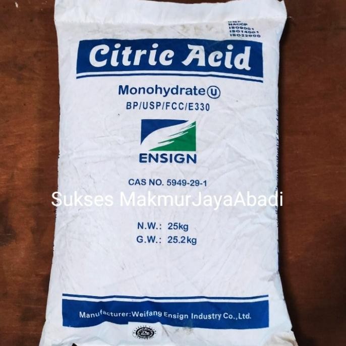 

Terbaru Citric acid/citrun kemasan sak 25 kg. Kualitas TOP!