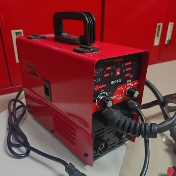 Redfox Mesin Las Listrik Mig 120T Multifungsi Flux Core Bisa Tanpa Gas-Less Digital Free Kawat Las F