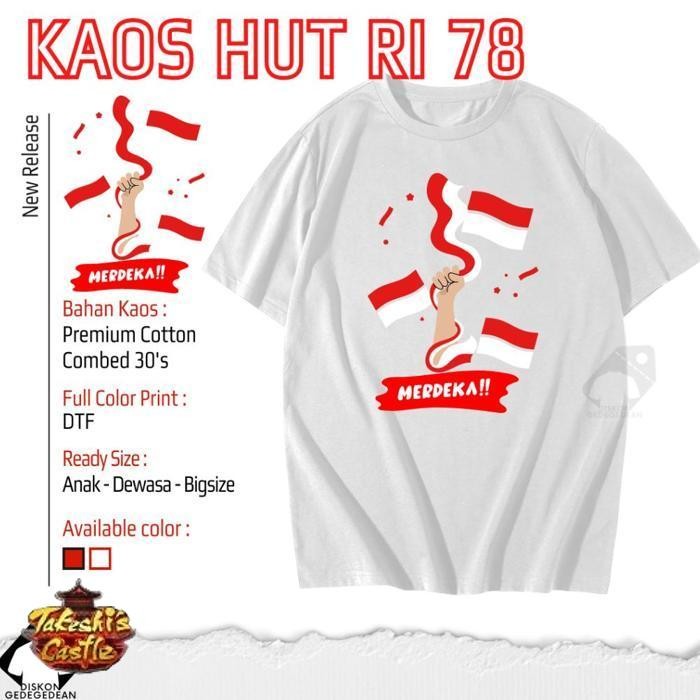 Kaos Murah Kaos Hut Ri 78, Baju Hut Ri 78 - Kaos 17 Agustus  - Hut Ri Ke 78 Type 2