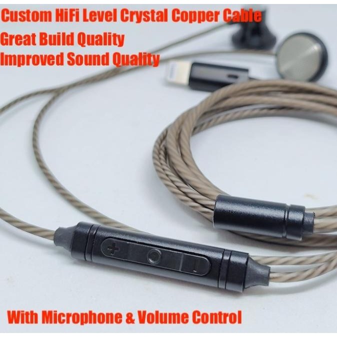 Murah Mfi Certified Custom Earphone For Iphone Hifi Headset Superior Sound