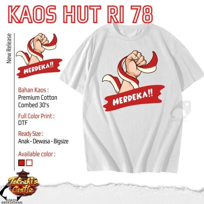 Kaos Murah Kaos Hut Ri 78, Baju Hut Ri 78 - Kaos 17 Agustus  - Hut Ri Ke 78 Type 3