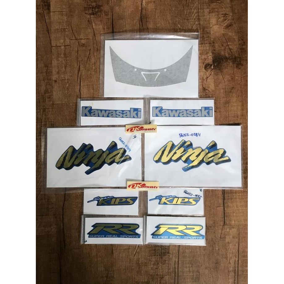 New Striping stiker ninja full set rr old biru stiker original