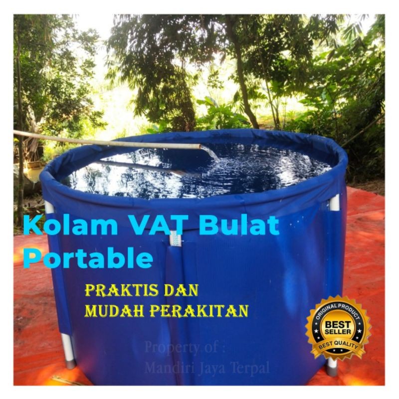 kolam terpal bulat VAT bulat diameter 1,5 tinggi 80cm
